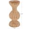16.25" Brown Rattan Hourglass Vase with Dome Base